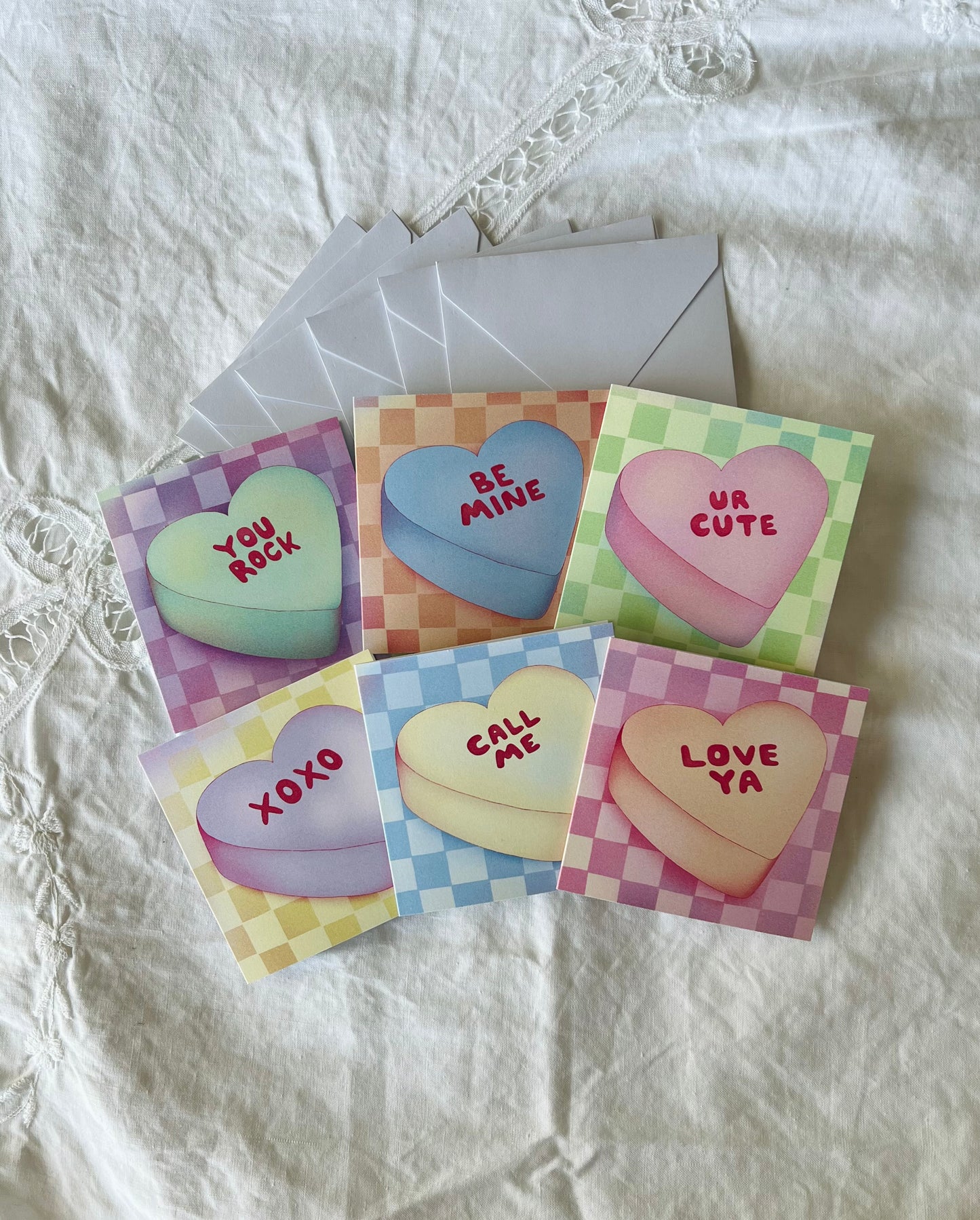 "Candy Hearts" Mini Valentine 6 Pack