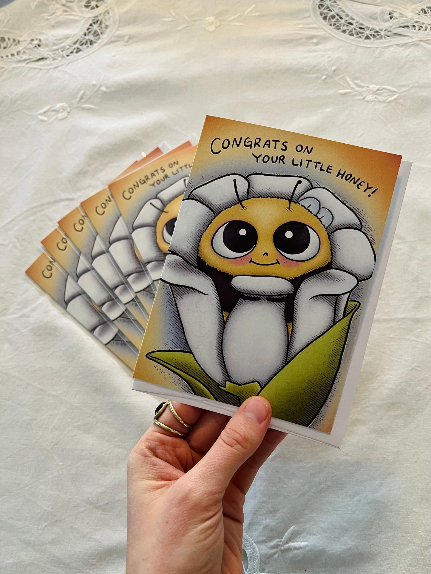 "Little Honey" Sweet New Baby Greeting Card