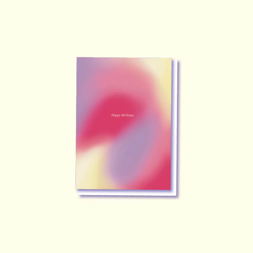 "Birthday Gradient" Colorful Minimalistic Greeting Card