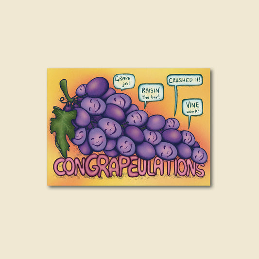 "ConGRAPEulations" Celebrations Grad Greeting Card