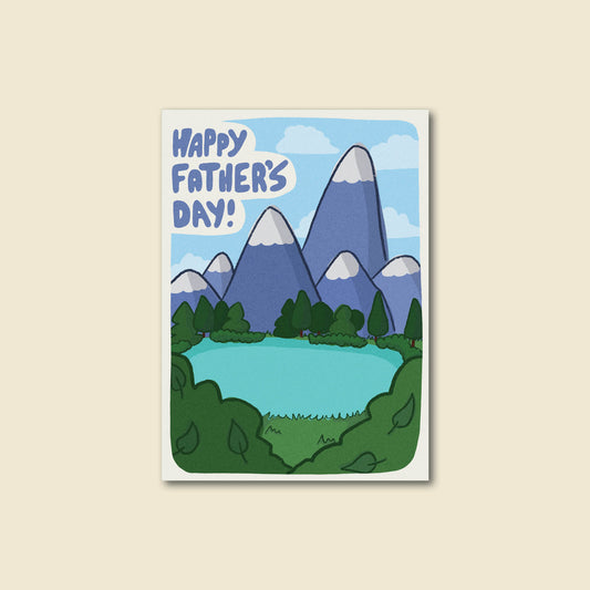 "Father's Day" Relaxing Mountain Greeting Card for Dad