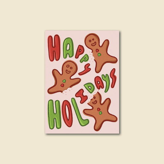 "Holiday Gingerbread" Festive Christmas Greeting Card