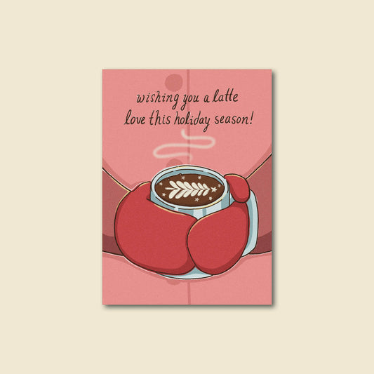 "Latte Love" Cute Holiday Greeting Card
