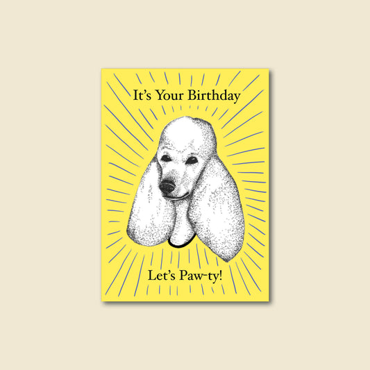 "Let's Paw-ty" Silly Dog Greeting Card