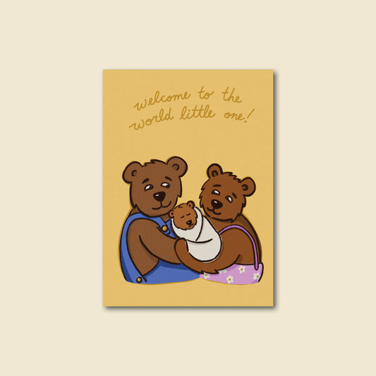 "Little One" Welcome New Baby Greeting Card