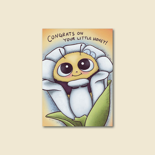 "Little Honey" Sweet New Baby Greeting Card