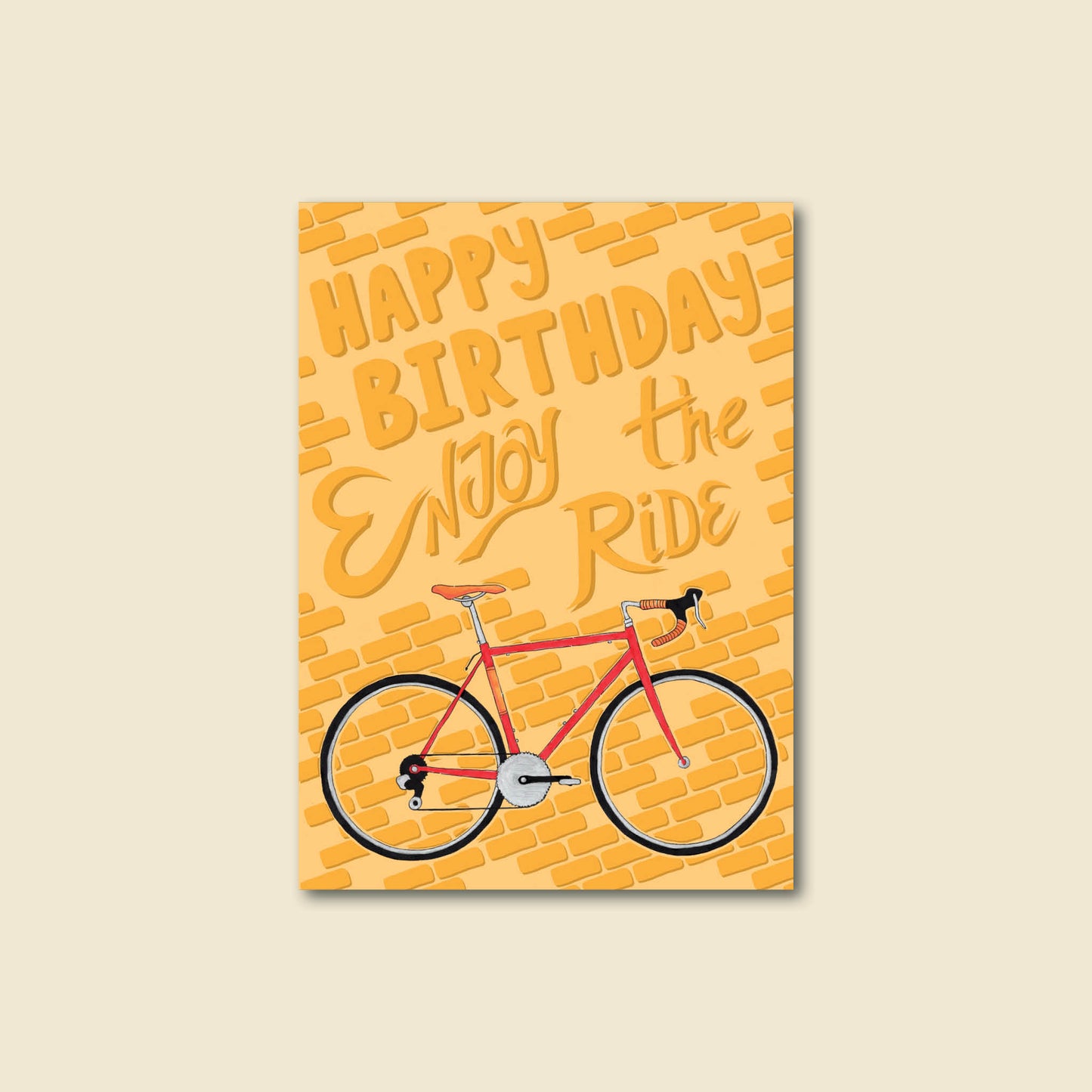 "Enjoy The Ride" Fun Bicycle Birthday Card