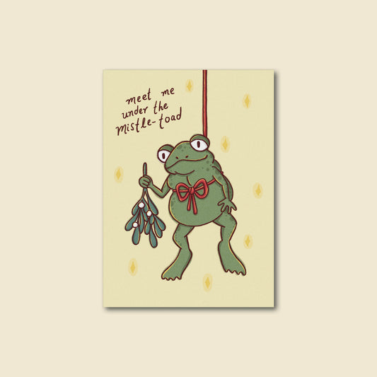 "Mistle-Toad" Funny Holiday Greeting Card