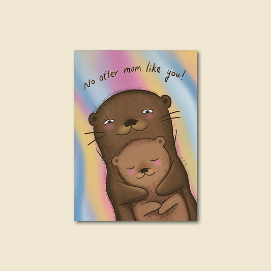 "Otter Mom" Cute Sweet Greeting Card For Mom