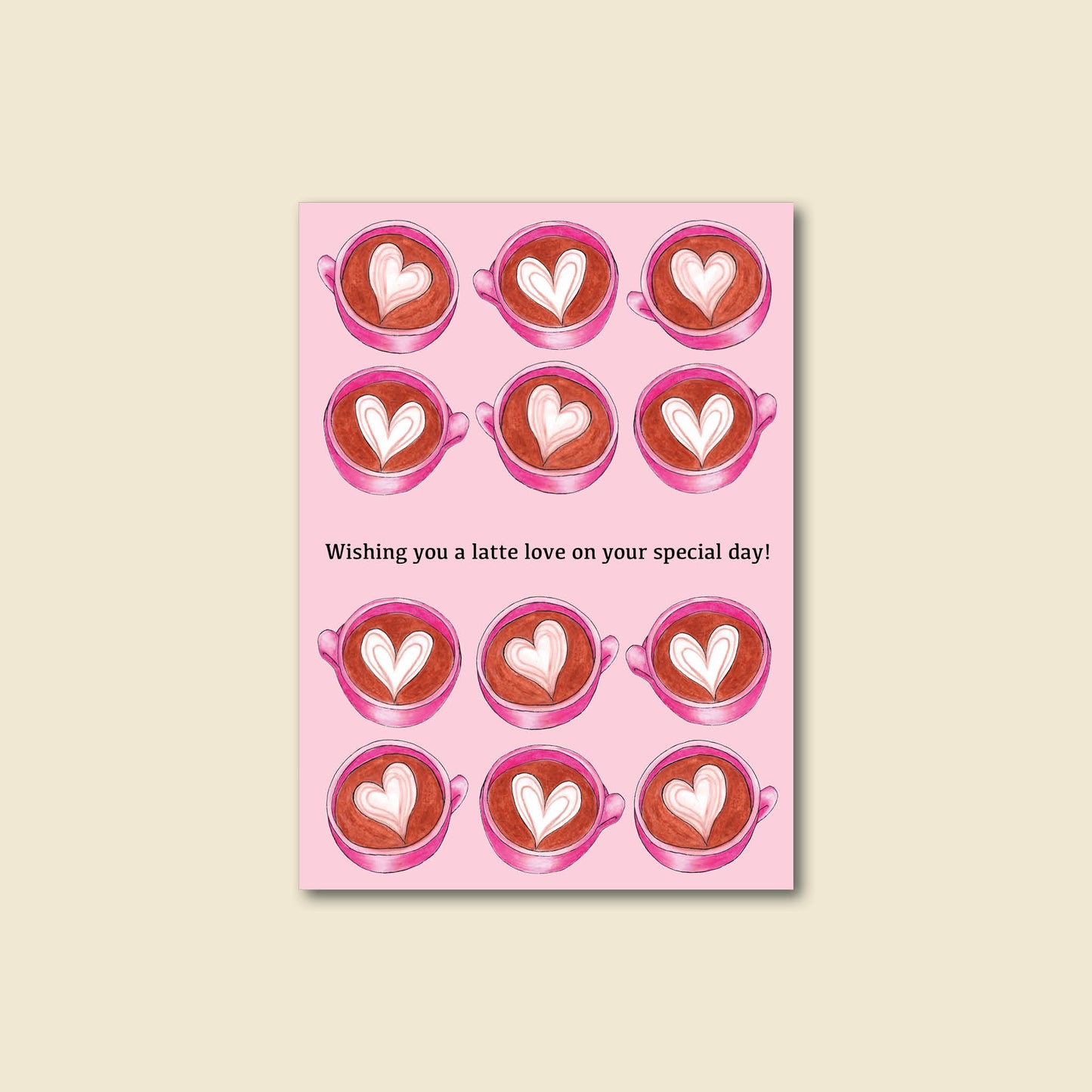 "Special Day" Cute Latte Greeting Card