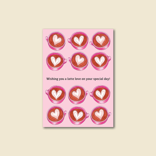 "Special Day" Cute Latte Greeting Card