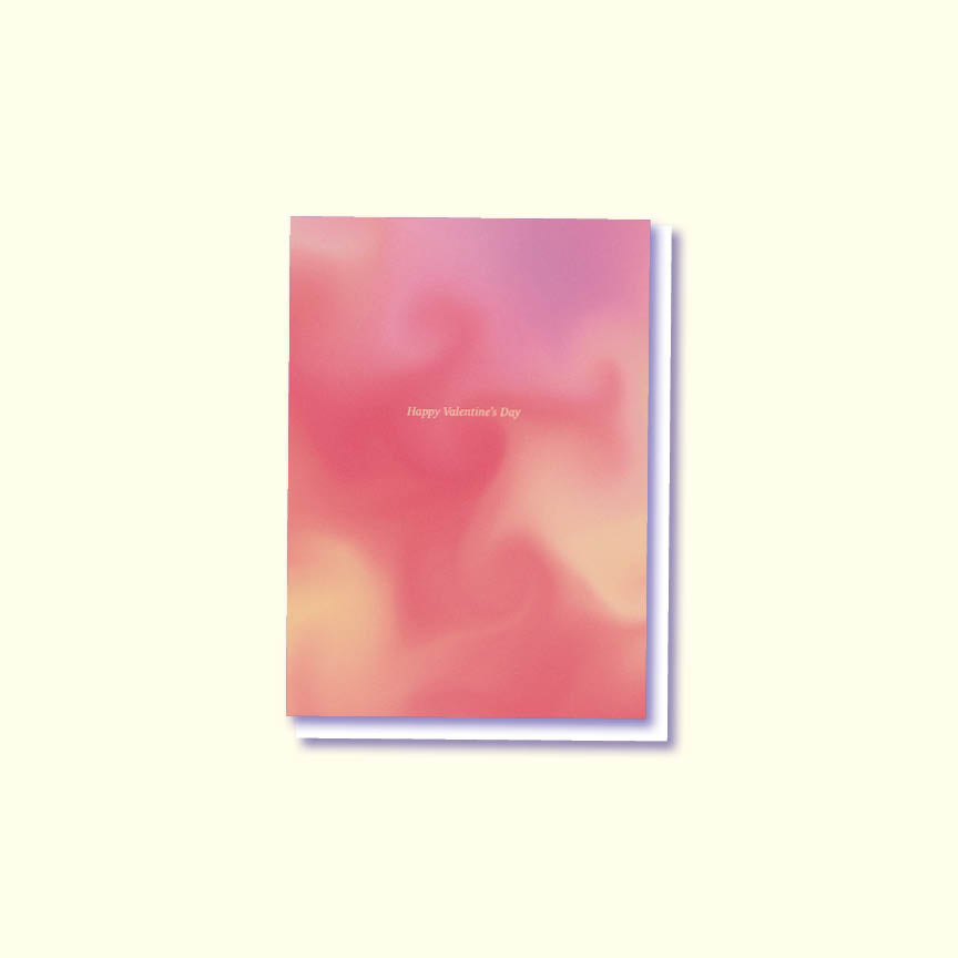 "Valentines Gradient" Colorful and Romantic Greeting Card