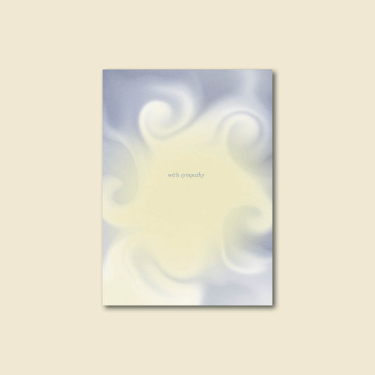 "With Sympathy" Minimalist Abstract Sympathy Card