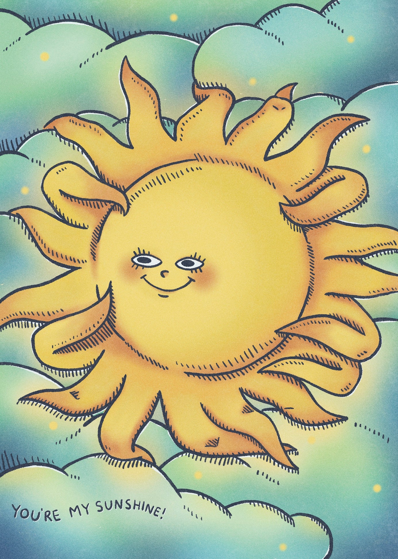 "You're My Sunshine" Bright Sweet Greeting Card