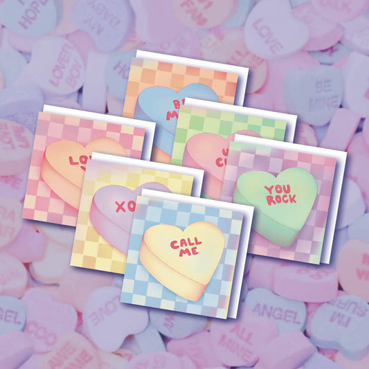 "Candy Hearts" Mini Valentine 6 Pack