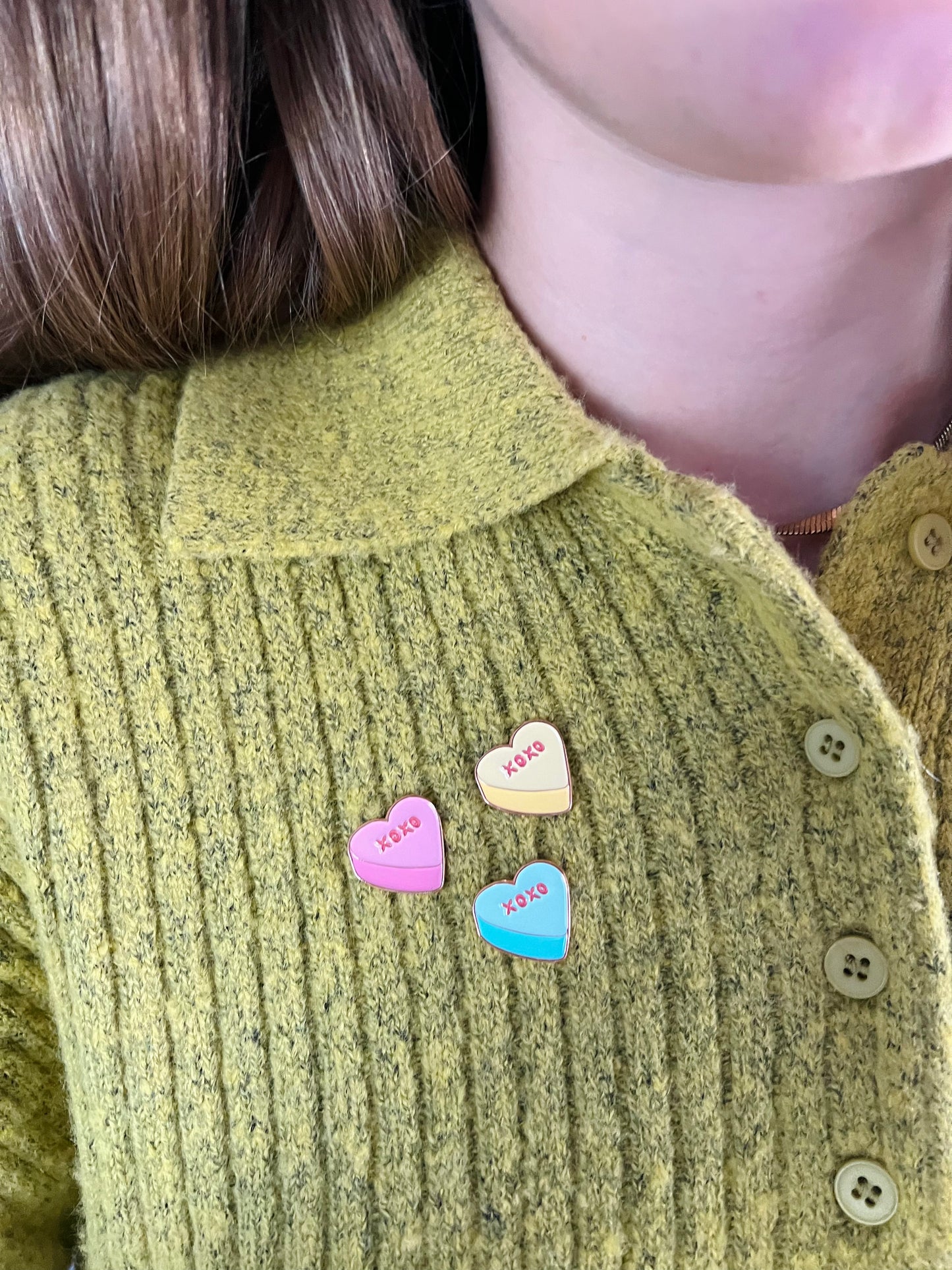 "Candy Hearts" 3 Pin Pack