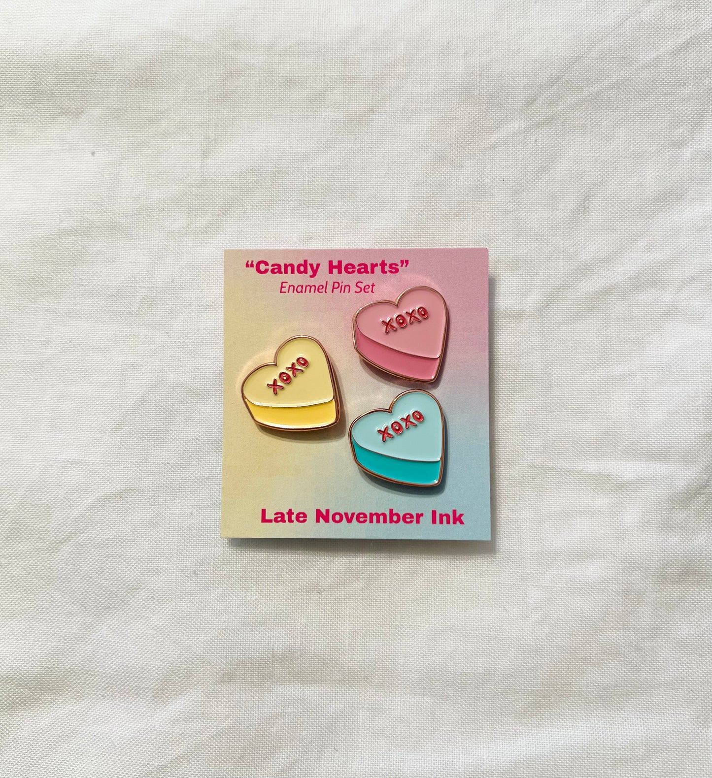 "Candy Hearts" 3 Pin Pack