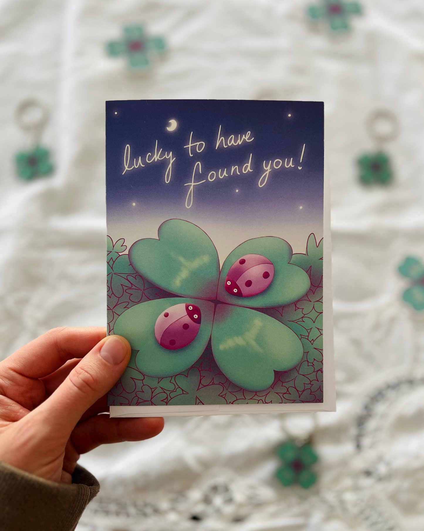 "Lucky Bugs" Mysterious and Enchanting Love Greeting Card