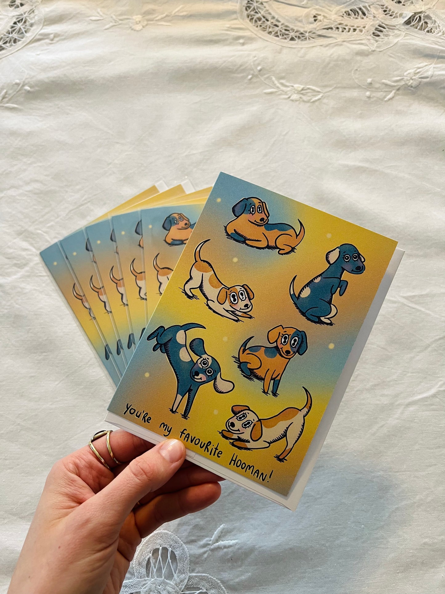 "Favourite Hooman" Cute and Funny Dog Greeting Card