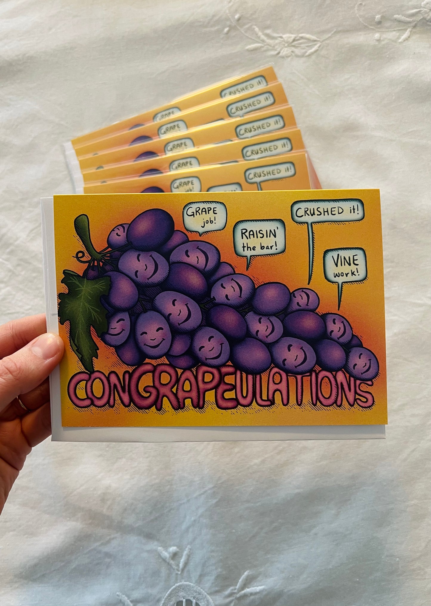 "ConGRAPEulations" Celebrations Grad Greeting Card
