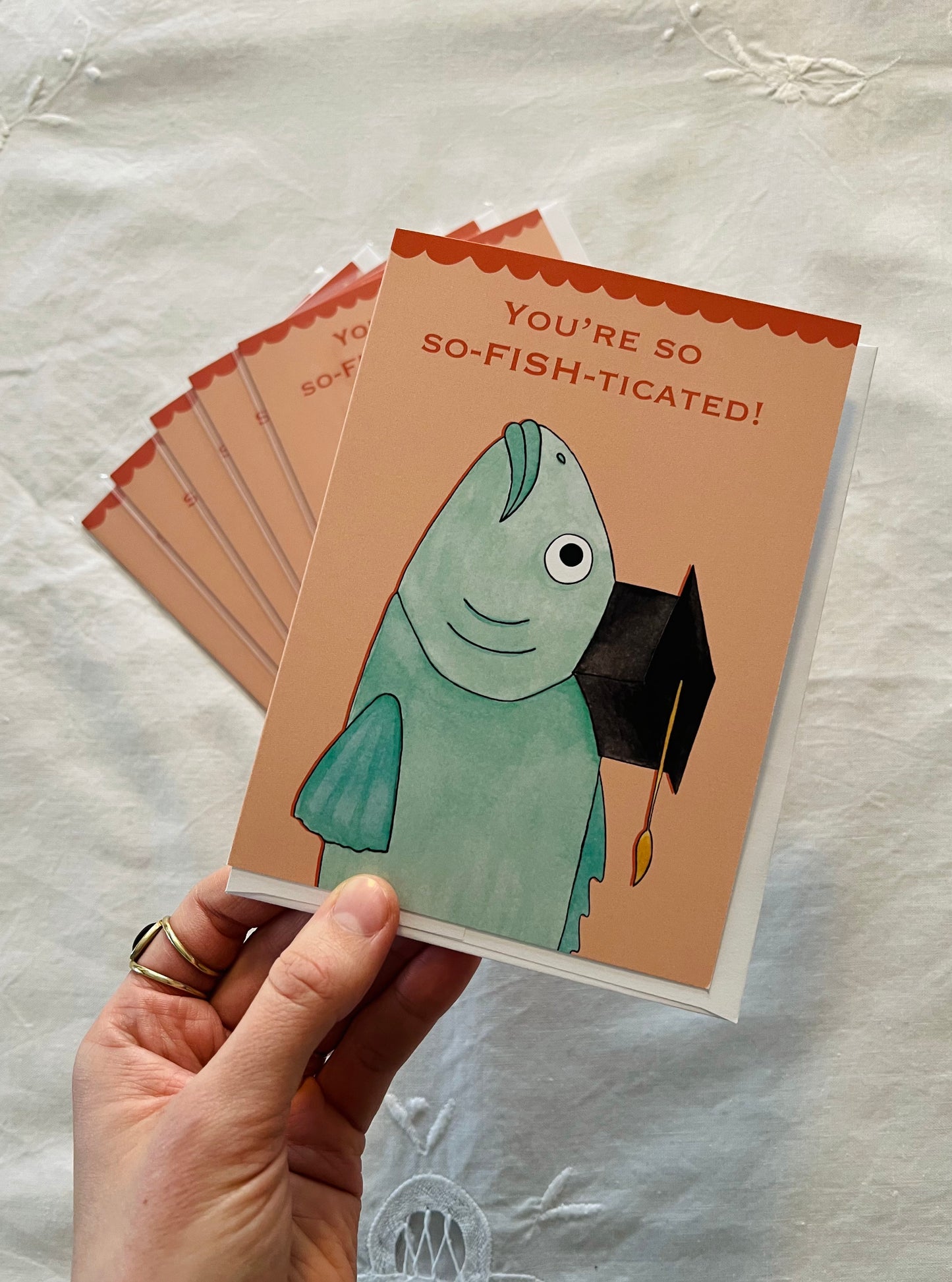 "Grad Fish" So-fish-ticated Funny Fish Graduation Card