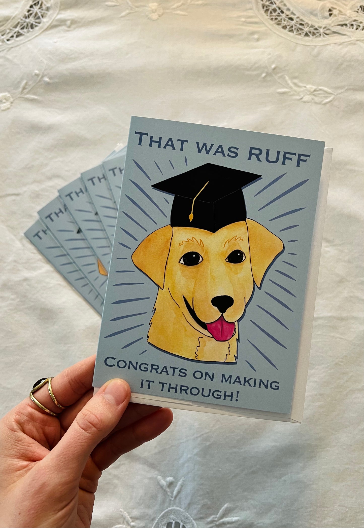 "Grad Dog" Funny Dog Graduation Greeting Card