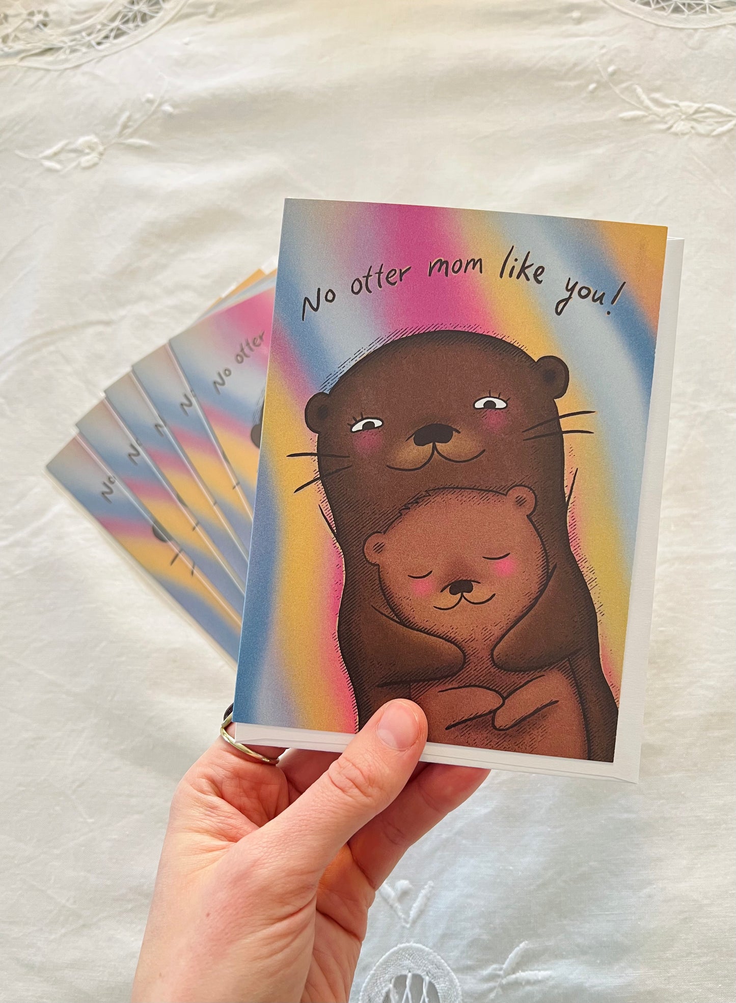 "Otter Mom" Cute Sweet Greeting Card For Mom