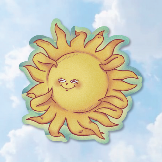 "Sunshine" Happy Sun Decorative Vinyl Sticker