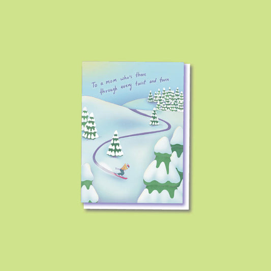 "Twist & Turn" adventurous and supportive card for mom